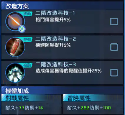 布雷夫指揮官用實驗機 二階改造