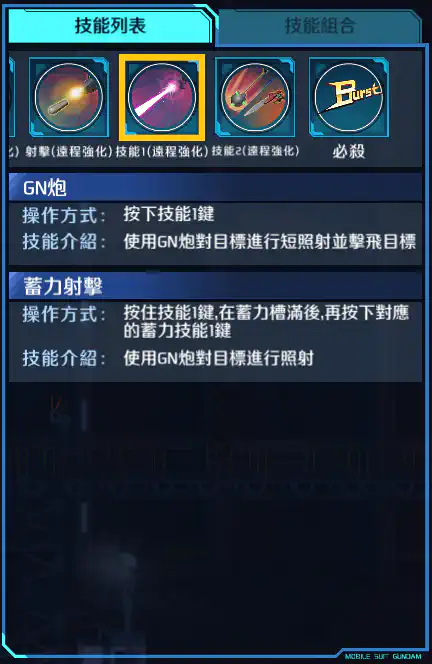 高達艾多利亞F型(全武裝) 技能1 (遠程強化)