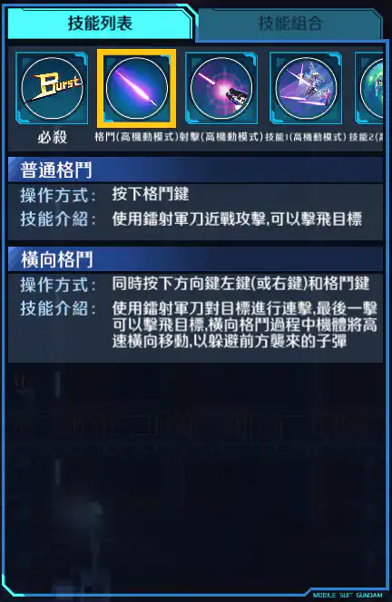 雪崩突進型能天使高達 格鬥 (高機動模式)