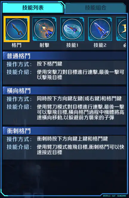 迷惘高達藍色機(二型R) 格鬥