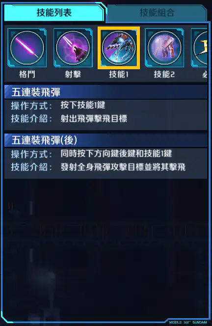 全裝甲型高達(雷霆戰線版) 技能1