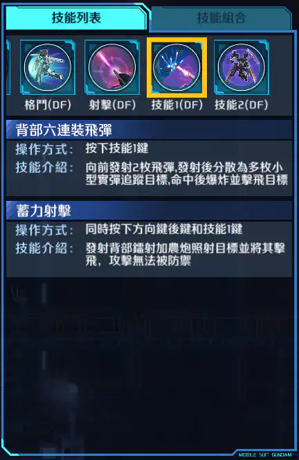 全裝甲型高達(雷霆戰線版) 技能1 (DF)