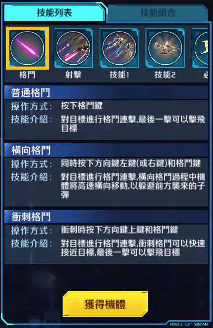 里歇爾C型(雷比爾將軍配備機) 格鬥