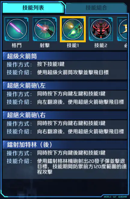 獨角獸高達 技能1