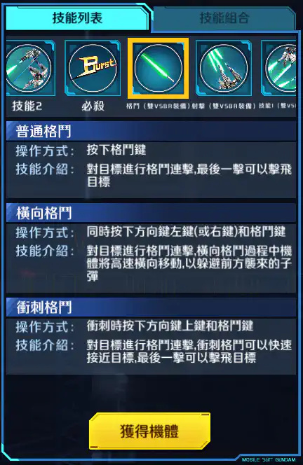 高達F91背部加農砲&雙V.S.B.R裝配型 格鬥 (雙V.S.B.R.裝備)