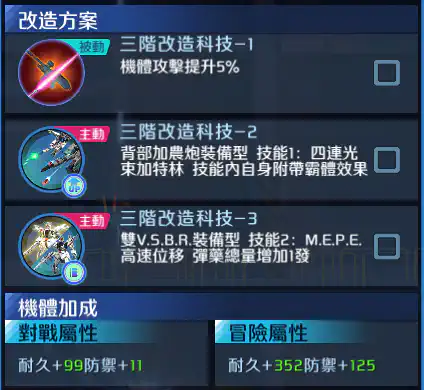 高達F91背部加農砲&雙V.S.B.R裝配型 三階改造